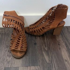Strappy sandal heels